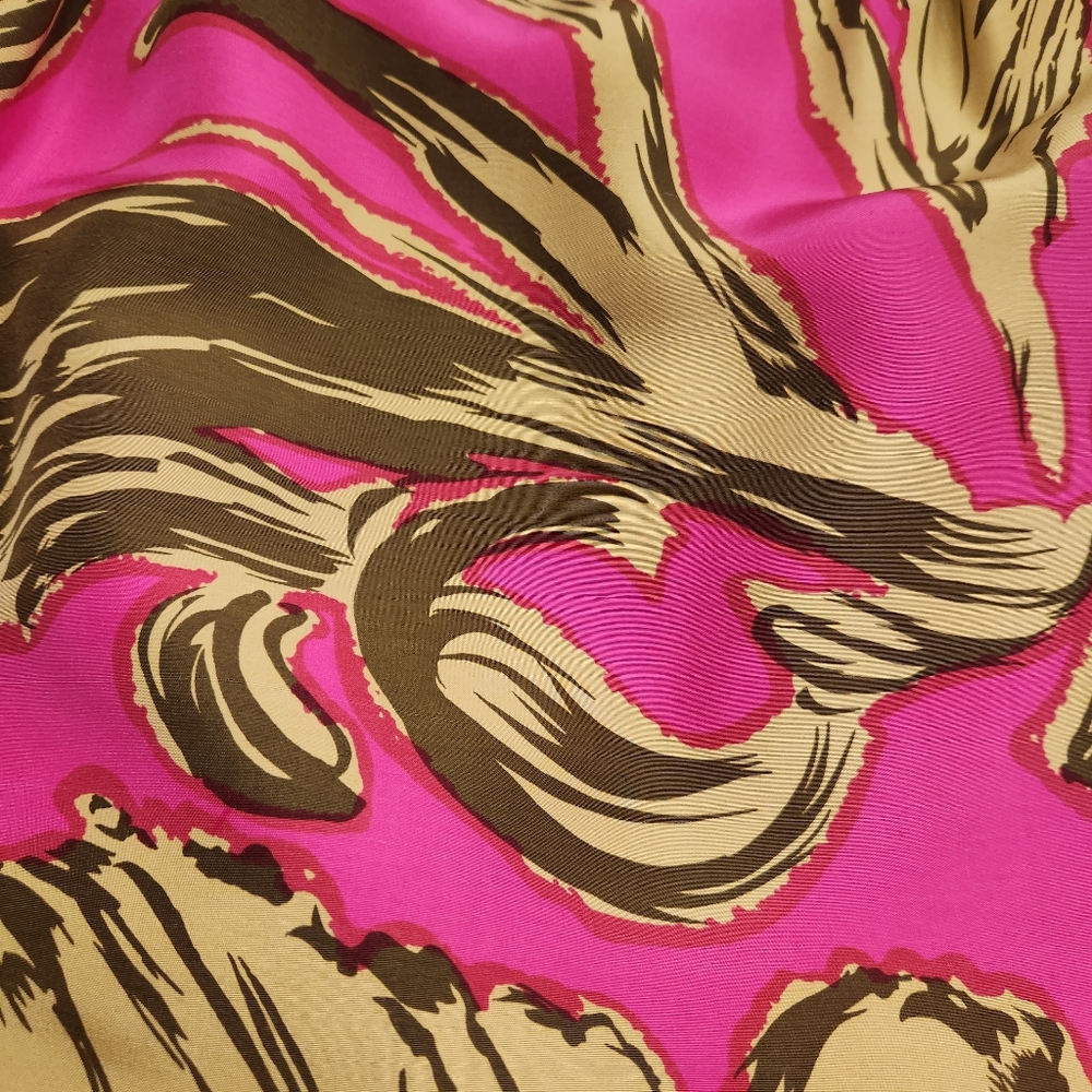 Milly 100% Silk Sleeveless Pink Gold Maxi Dress Gown Size 4 Prom Wedding Party - Picture 4 of 7